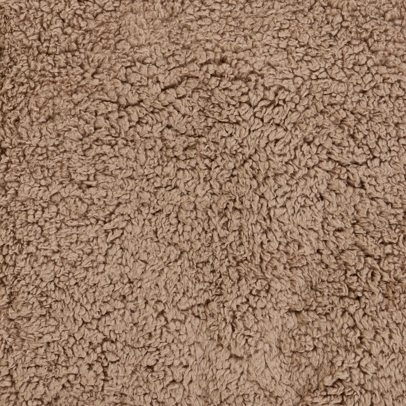 Mini Amara Teddy-Fleece Quadratischer Fußhocker - Mokka-Braun