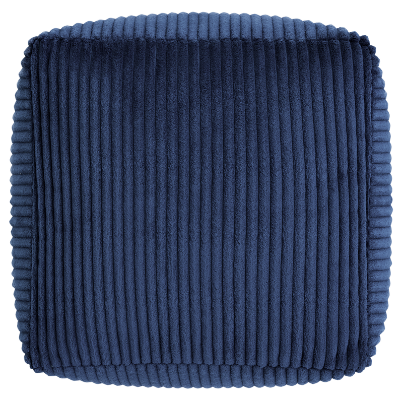 Mini Amara Cord quadratischer Fußhocker - Marineblau
