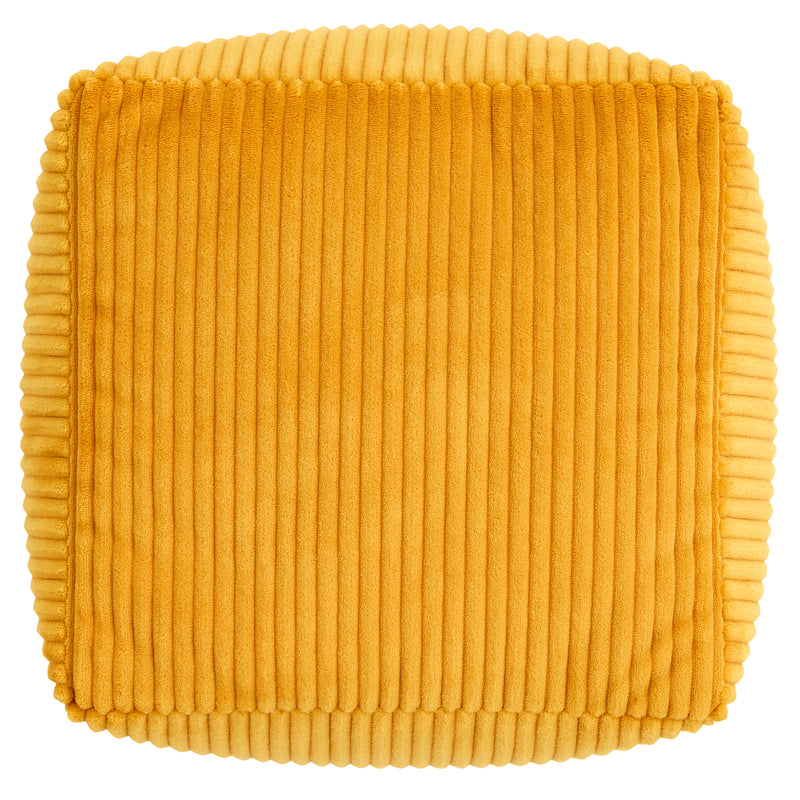 Mini Amara Cord quadratischer Fußhocker - Ocker