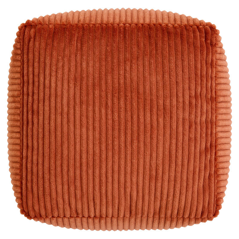 Mini Amara Kord-Quadrat-Fußhocker – Terrakotta