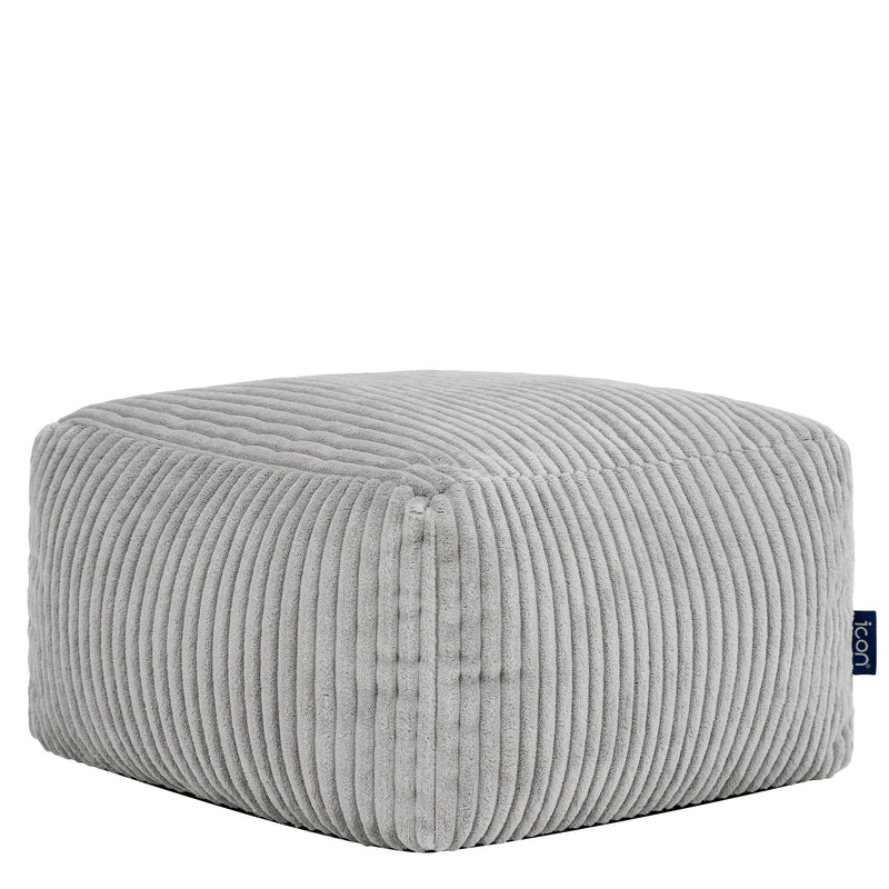 Mini Amara Cord quadratischer Hocker - Grau