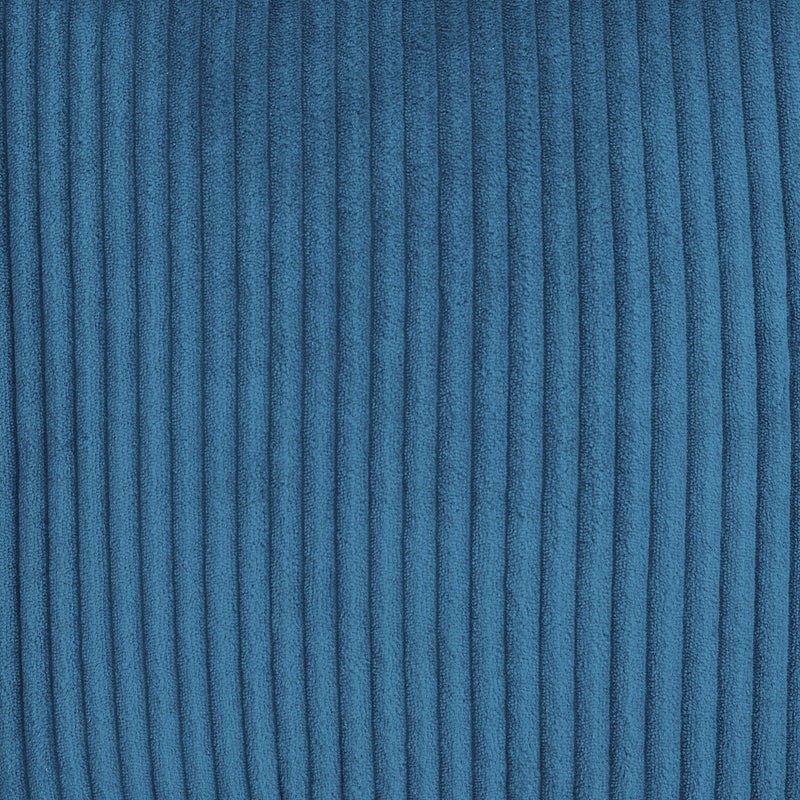 Mini Amara Kord-Quadrat-Fußhocker – Denim-Blau