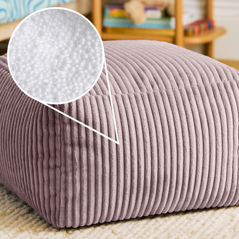 Mini Amara Cord quadratischer Hocker - Lavendel