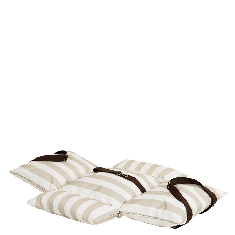 Pet Travel Bed - Small - Stripe Natural