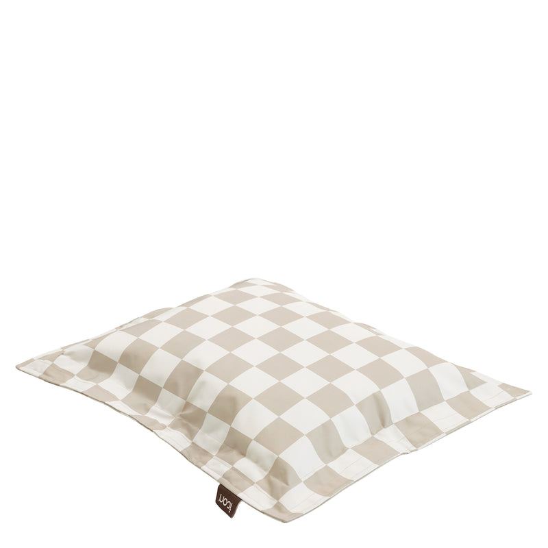Pet Floor Cushion - Small - Checkerboard Stripe Natural