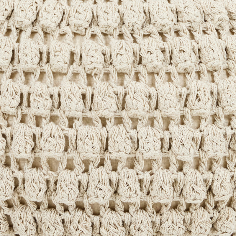 Riva Bobble Häkel-Sitzhocker – Natur