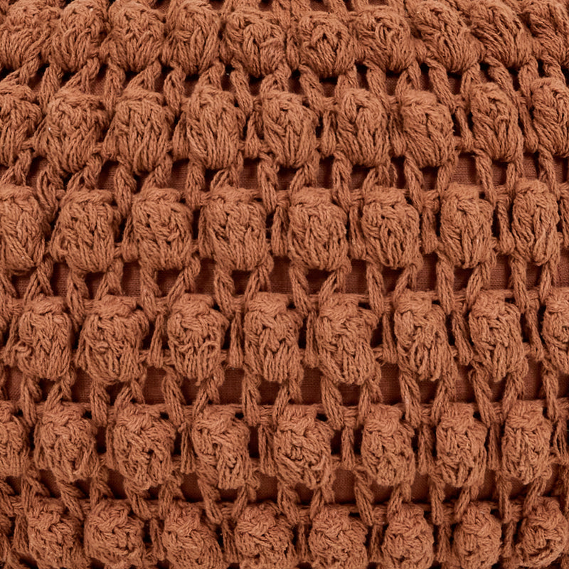 Riva Bobble Häkel-Sitzhocker – Terrakotta