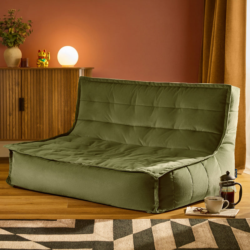 Kota Samt-Sofa – Olivgrün