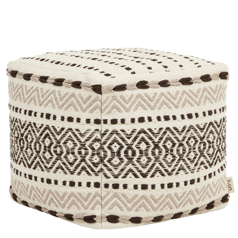 Calli Aztec Quadratischer Fußhocker - Natur