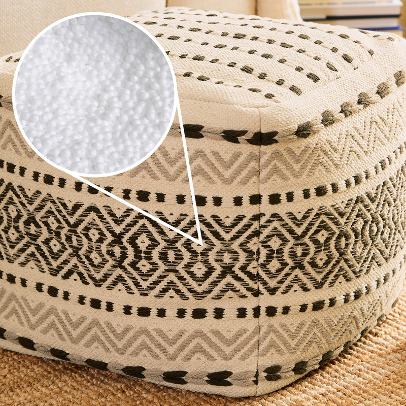 Calli Aztec Quadratischer Fußhocker - Natur