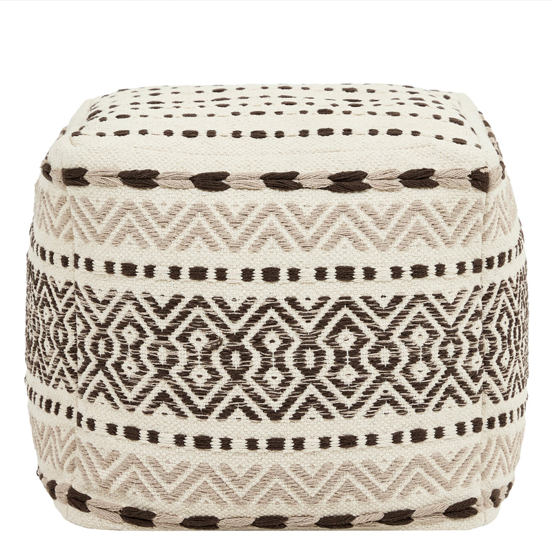 Calli Aztec Quadratischer Fußhocker - Natur