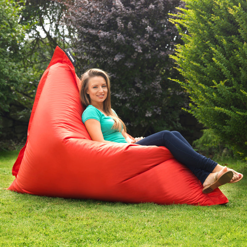 Riesiges Bodenkissen, Sitzsack, Innen/Außen – Rot