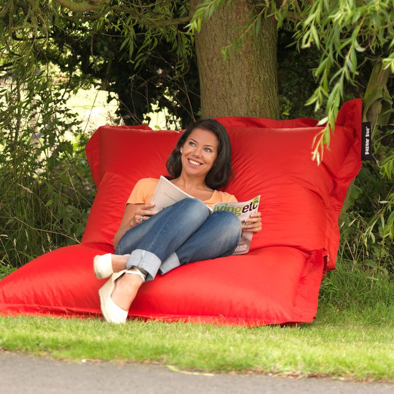 Riesiges Bodenkissen, Sitzsack, Innen/Außen – Rot