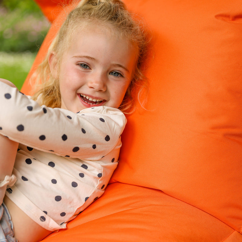 XXL Sitzsack Bodenkissen für Drinnen und Draußen – Orange