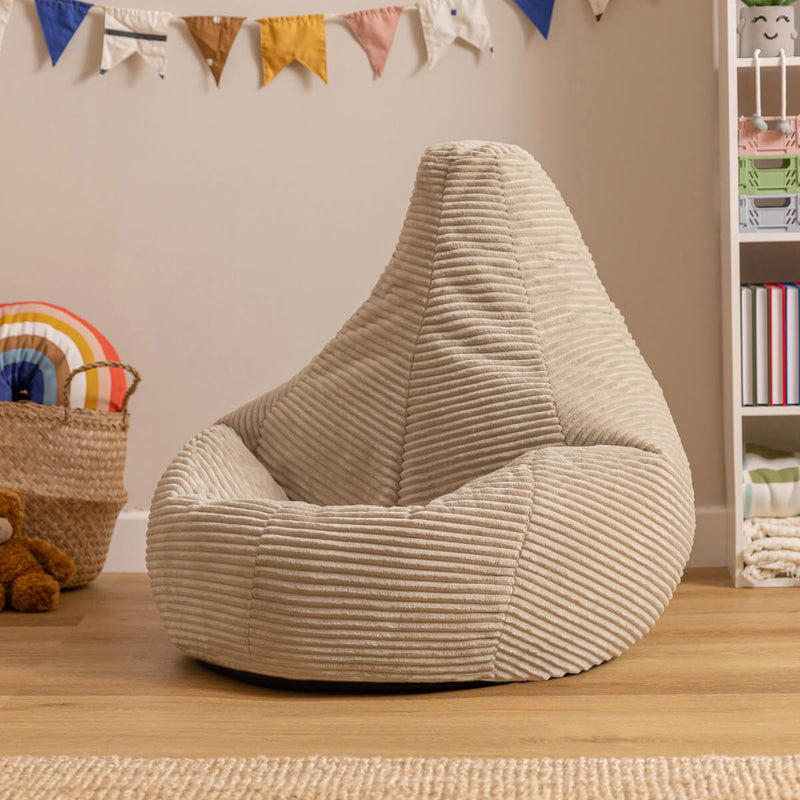 Dalton Sessel-Sitzsack für Kinder, Cord, Natur