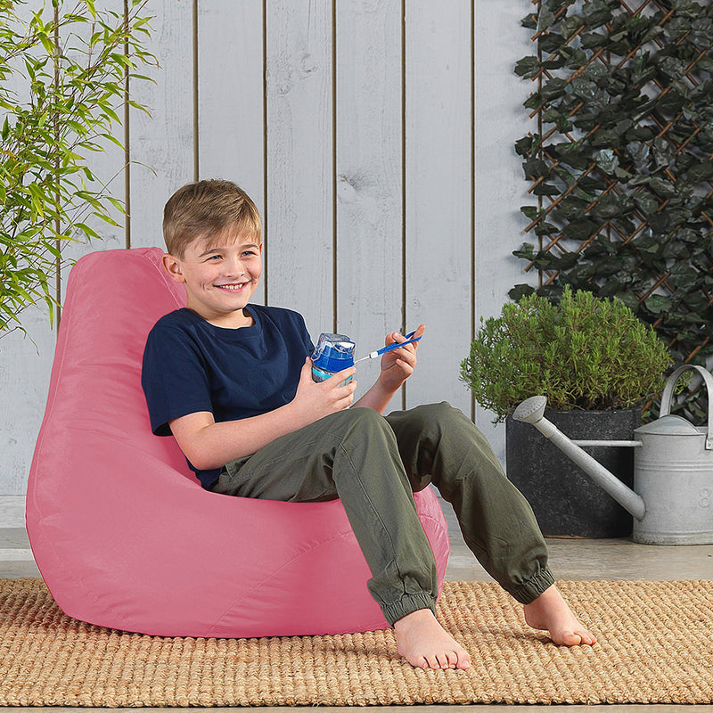 Kids Dalton Indoor-Outdoor Hochlehn-Sitzsack – Hellrosa