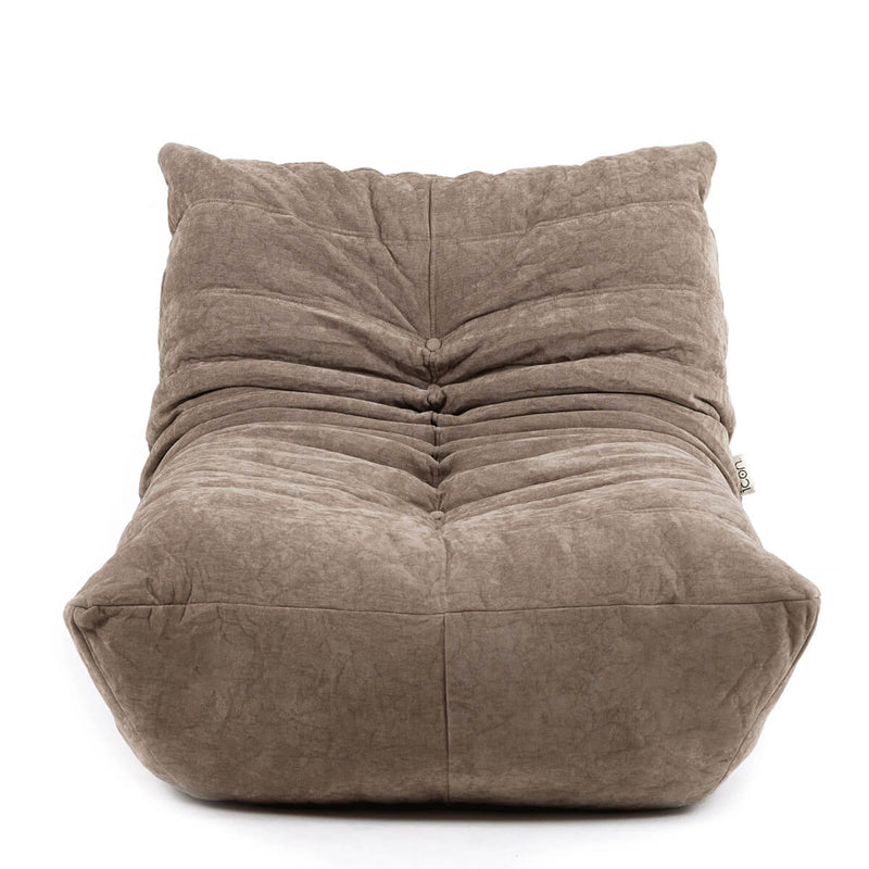  Enzo-Akzent-Sessel mit Chenille-Bezug und Schaumstofffüllung, naturfarben