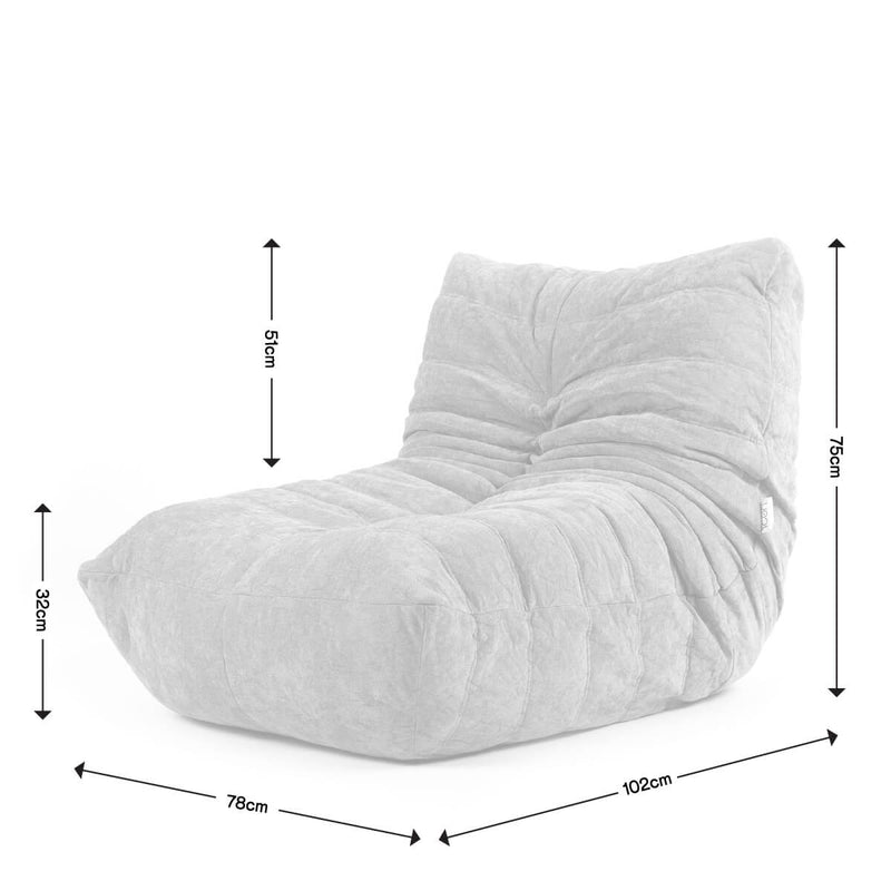  Enzo-Akzent-Sessel mit Chenille-Bezug und Schaumstofffüllung, orange