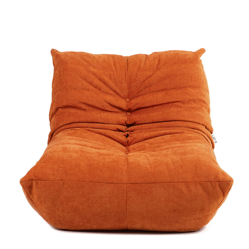  Enzo-Akzent-Sessel mit Chenille-Bezug und Schaumstofffüllung, orange