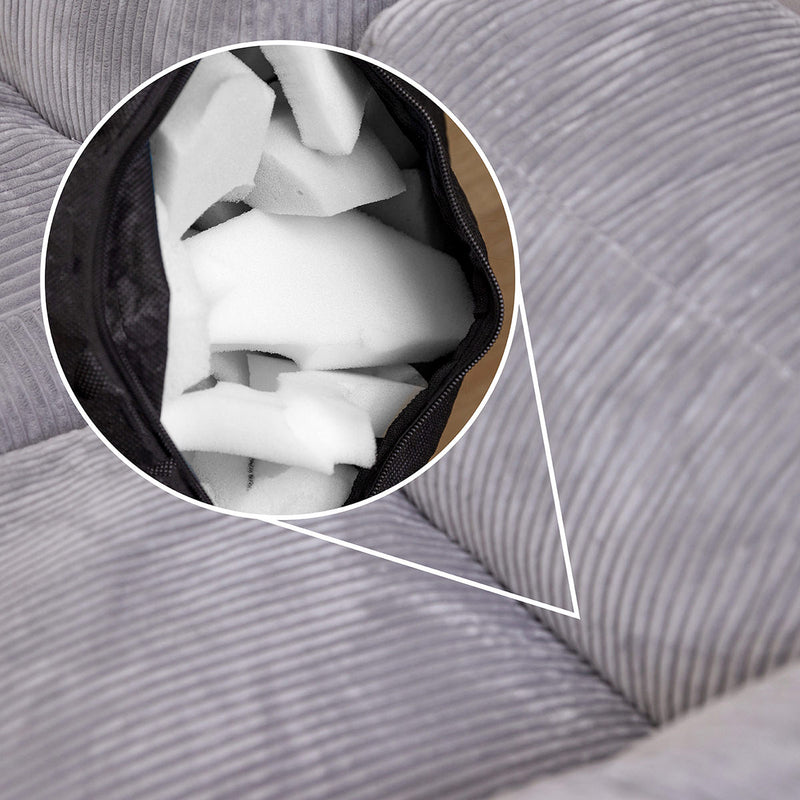Zen Modulares Eckelement, Jumbo Cord, Grau