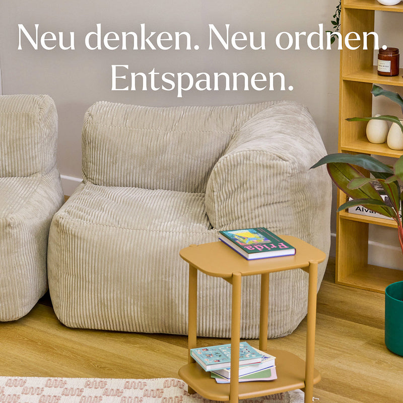 Zen Modulares Eckelement, Jumbo Cord, Natur