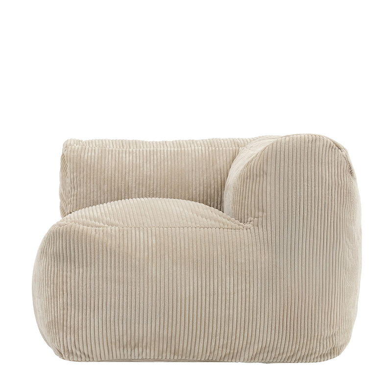 Zen Modulares Eckelement, Jumbo Cord, Natur