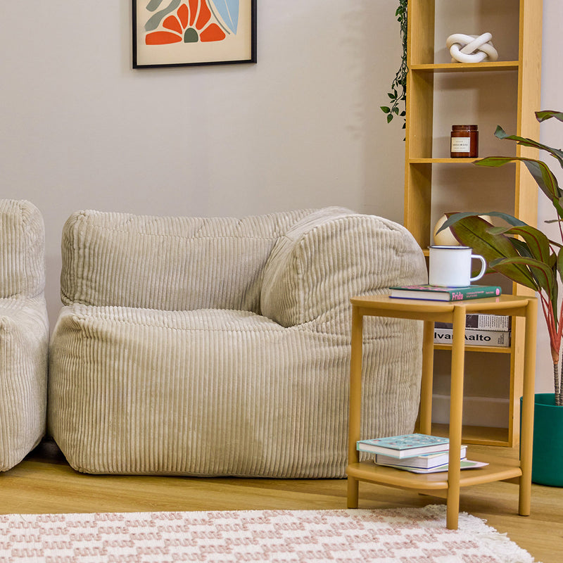 Zen Modulares Eckelement, Jumbo Cord, Natur