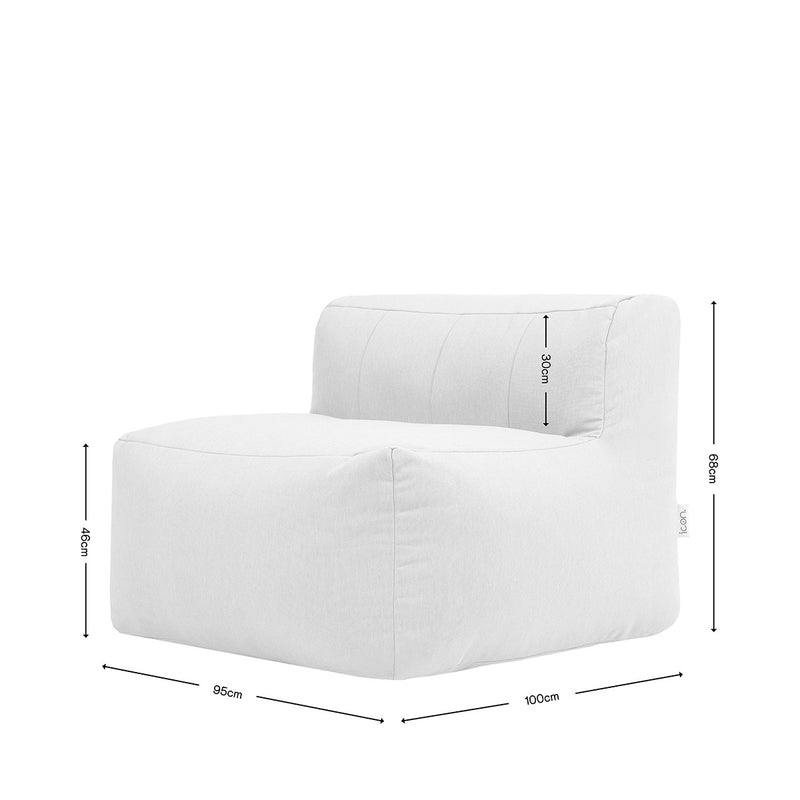 Zen Modularer Sessel, Olefin, Steingrau