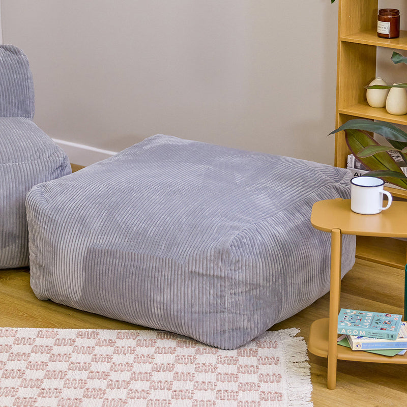 Zen Modularer Fußhocker, Jumbo Cord, Grau