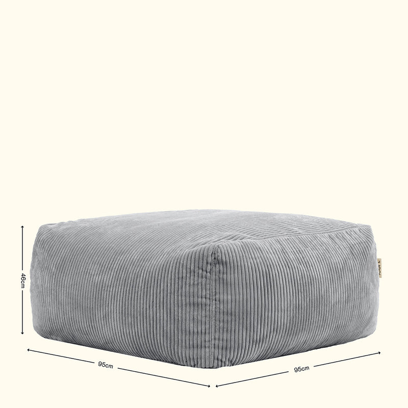 Zen Modularer Fußhocker, Jumbo Cord, Grau