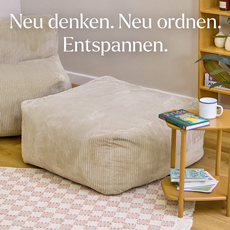 Zen Modularer Fußhocker, Jumbo Cord, Natur