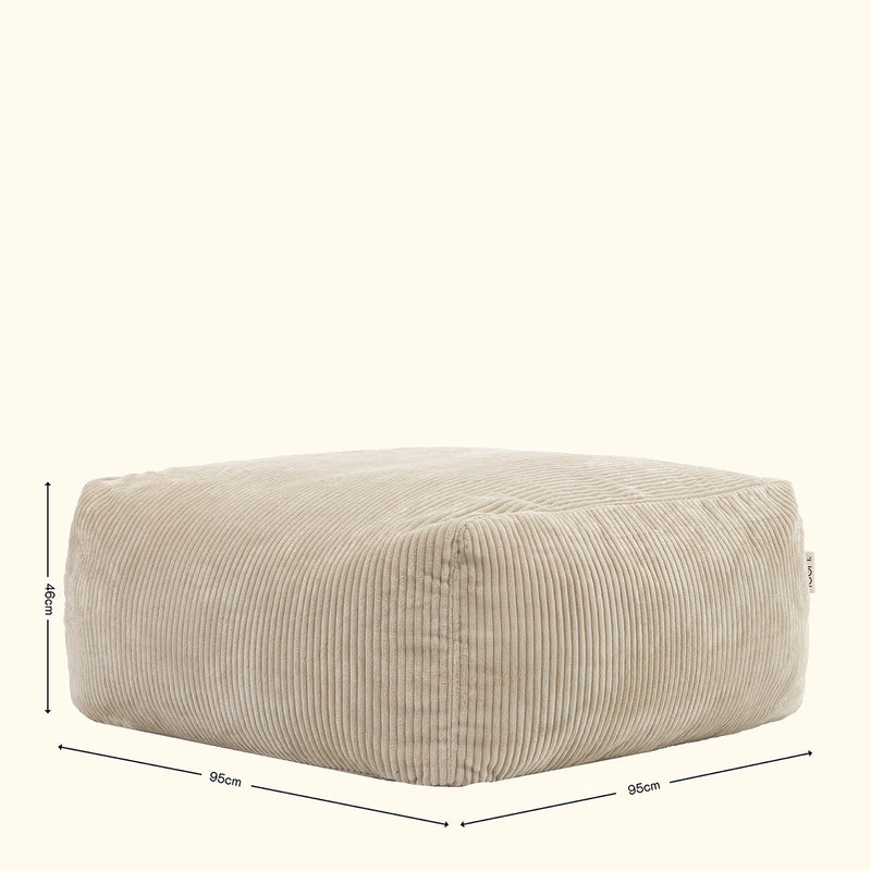 Zen Modularer Fußhocker, Jumbo Cord, Natur