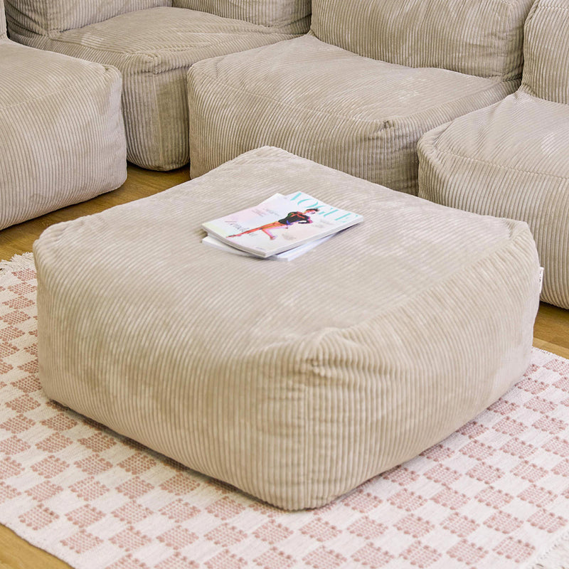 Zen Modularer Fußhocker, Jumbo Cord, Natur