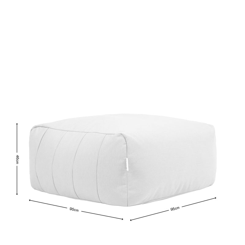 Zen Modularer Fußhocker, Olefin, Steingrau