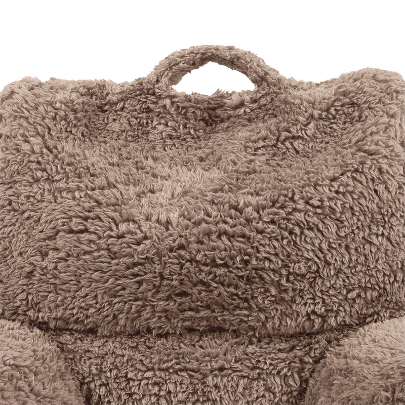 Stützkissen, Teddy Fleece, Mokka-Braun 