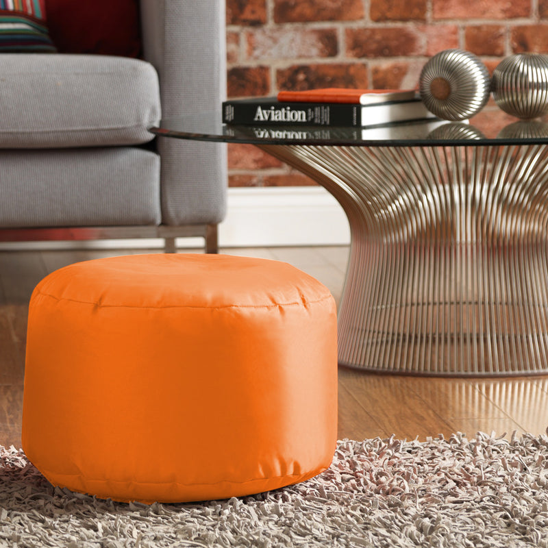 Sitzsack-Fußhocker drinnen und draußen – Orange