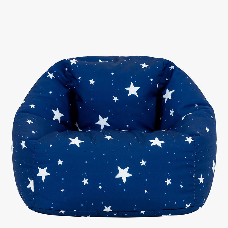 Sitzsack für Kinder mit Sternenhimmel-Aufdruck, Navy blau