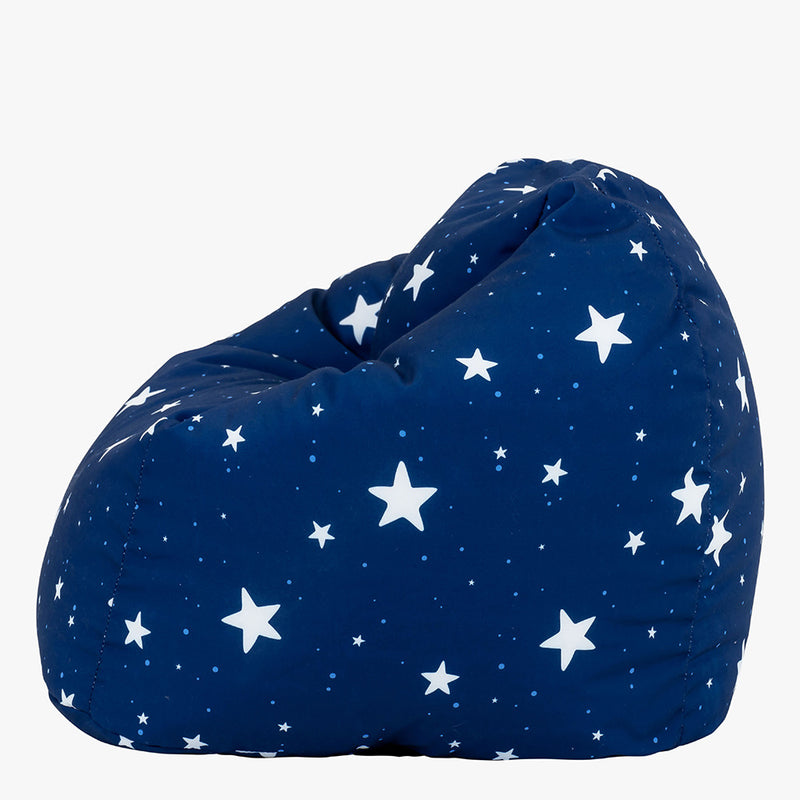 Sitzsack für Kinder mit Sternenhimmel-Aufdruck, Navy blau