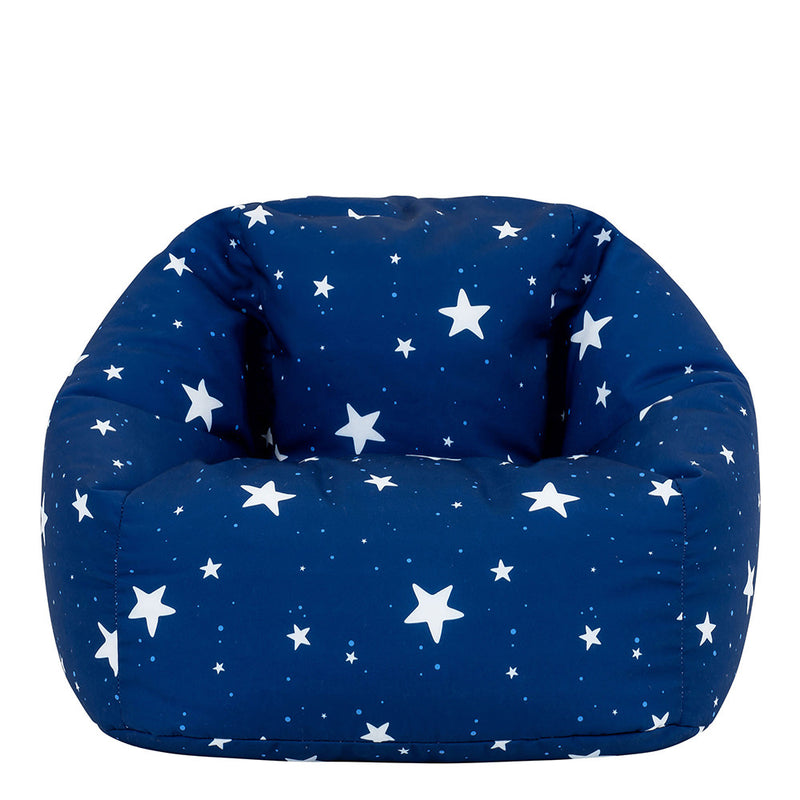 Sitzsack für Kinder mit Sternenhimmel-Aufdruck, Navy blau