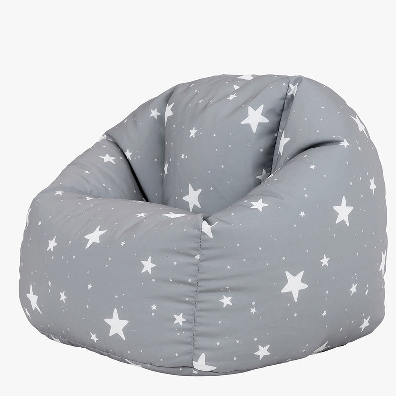 Sitzsack für Kinder mit Sternenhimmel-Aufdruck, Grau