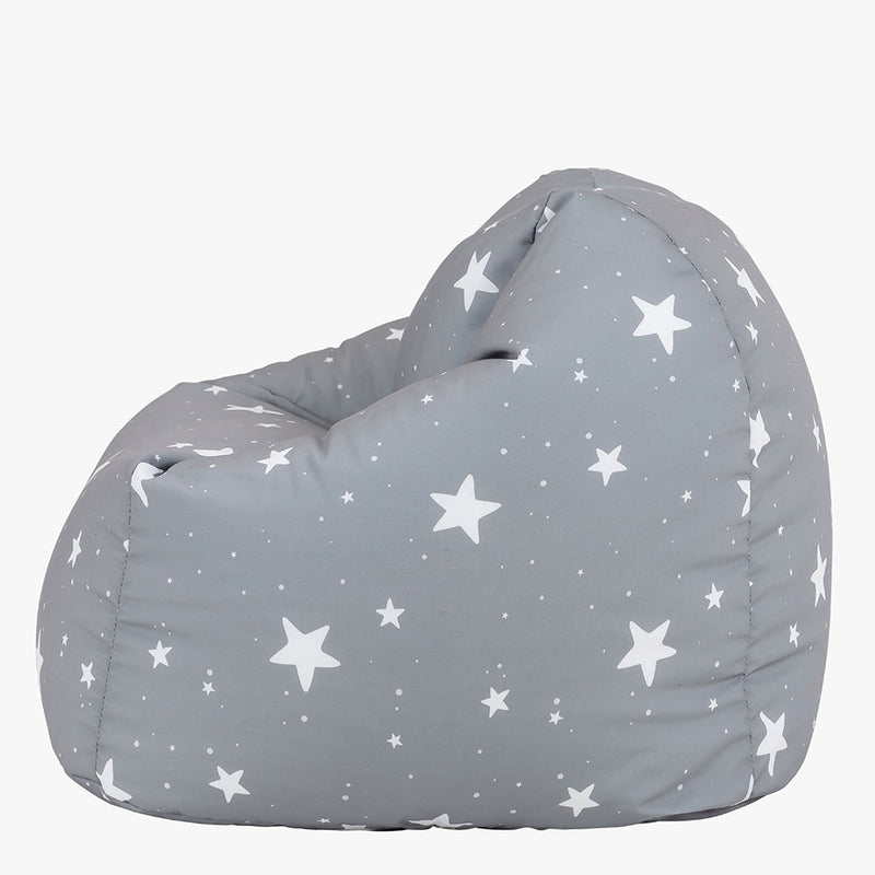 Sitzsack für Kinder mit Sternenhimmel-Aufdruck, Grau