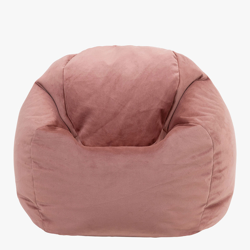 Kingston Samt-Sitzsack für Kinder, Rosa