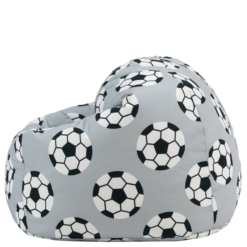  Klassischer Sitzsack für Kinder, Fußballmotiv, Mehrfarbig 