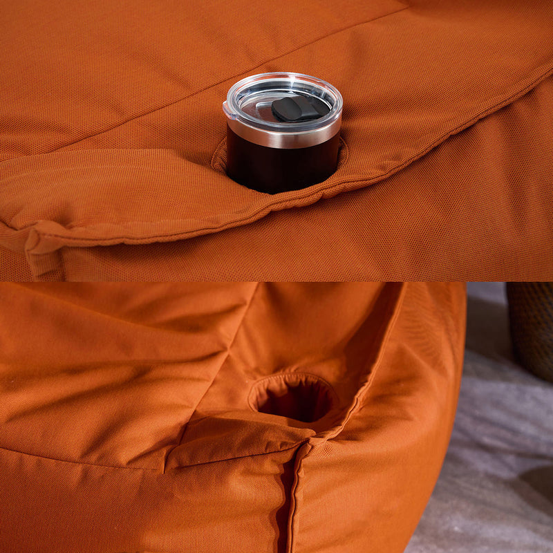 Alo Sessel-Sitzsack, Olefin, Gebranntes Orange