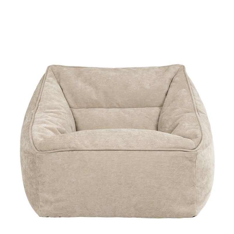 Natalia Sessel-Sitzsack mit Chenille-Bezug, naturfarben