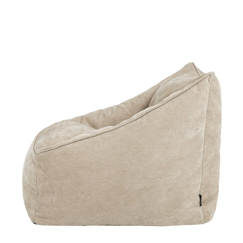 Natalia Sessel-Sitzsack mit Chenille-Bezug, naturfarben