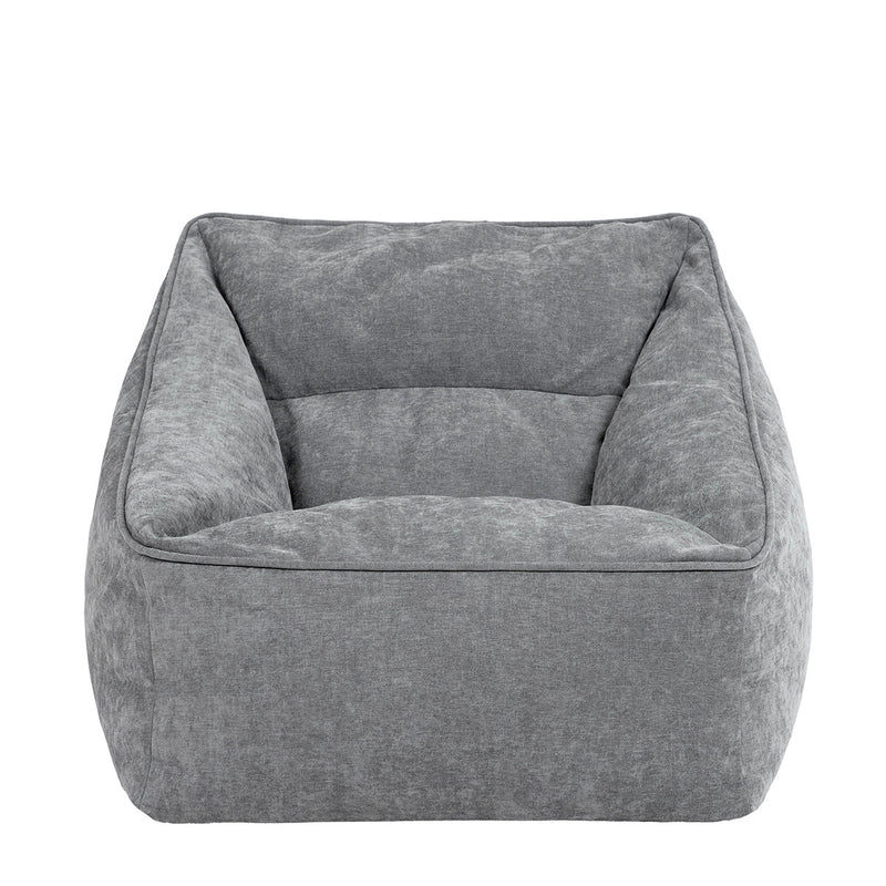 Natalia Sessel-Sitzsack mit Chenille-Bezug, grau