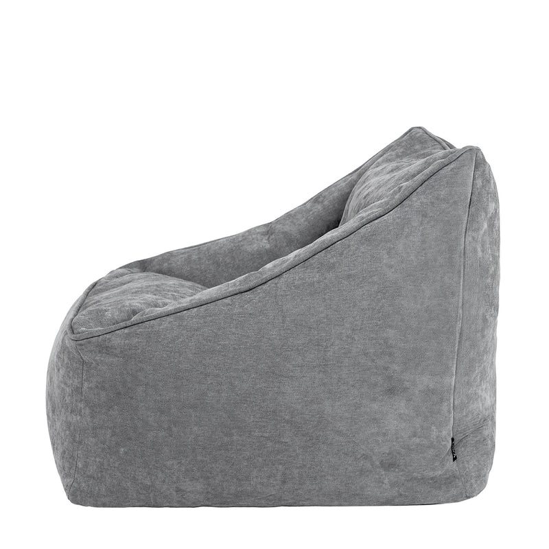 Natalia Sessel-Sitzsack mit Chenille-Bezug, grau