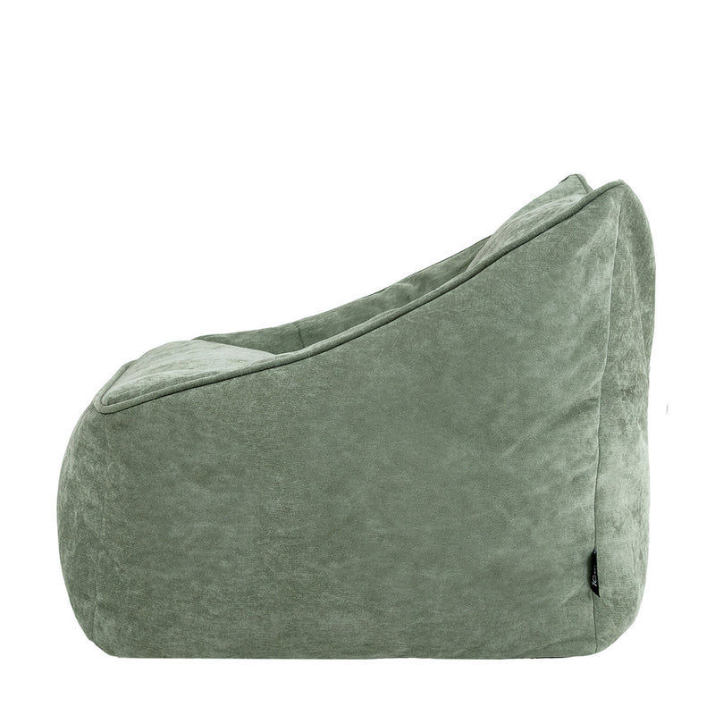 Natalia Sessel-Sitzsack mit Chenille-Bezug, salbeigrün