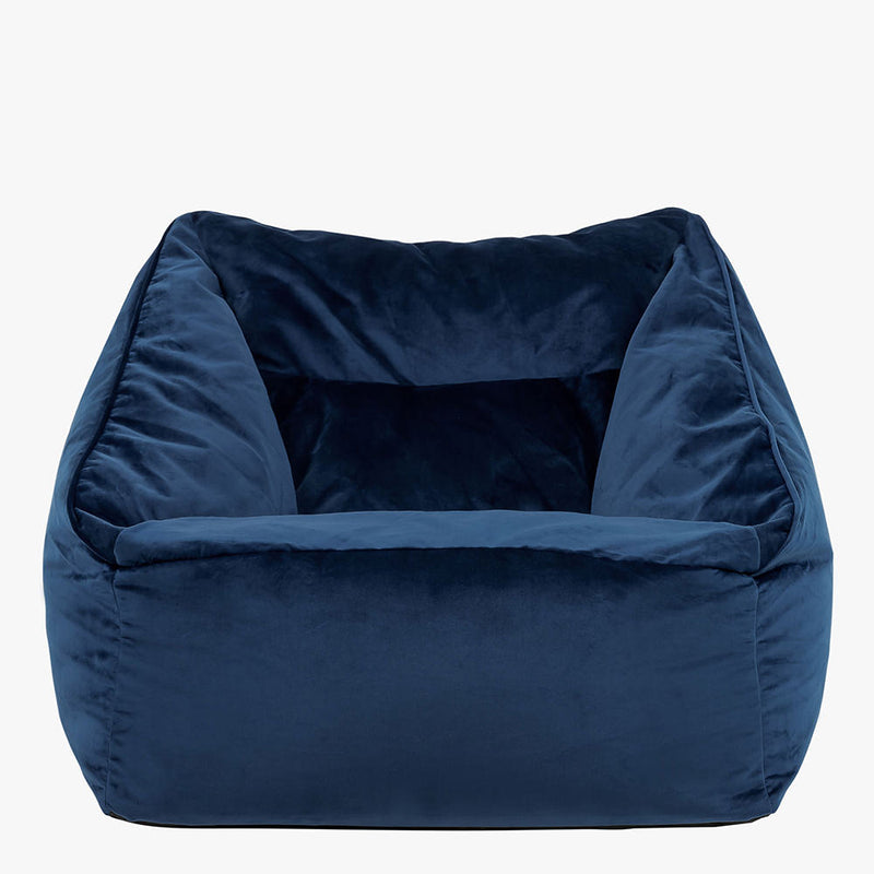 Natalia Samt-Sitzsack – Marineblau